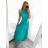 Šaty letní na ramínka dámské (S/M ONE SIZE) ITALSKÁ MÓDA IMPBB22B21841 turquoise S / M