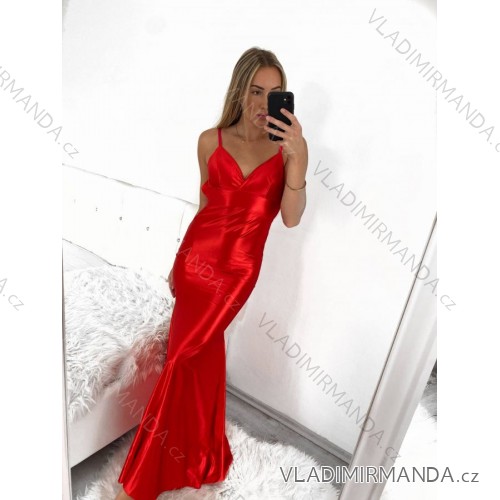 Šaty letní na ramínka dámské (S/M ONE SIZE) ITALSKÁ MÓDA IMPBB22B21841 S/M red