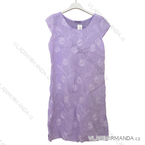 Women's summer short sleeve linen dress (M-3XL) ITALIAN FASHION IM422STELA-13/DU