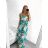 Women's Strapless Summer Dress (S/M ONE SIZE) VISCOSE AINUOSI FRENCH FASHION FMPZM23A097-1 S/M white