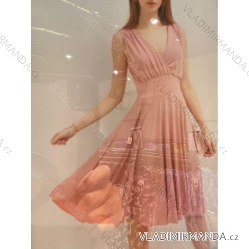 Ladies Long Sleeved Dress (S / M ONE SIZE) ITALIAN FASHION IMM211555