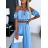 Women's summer tunic set long sleeve and skirt long polka dot (uni s / m) ITALIAN FASHION IMM20118