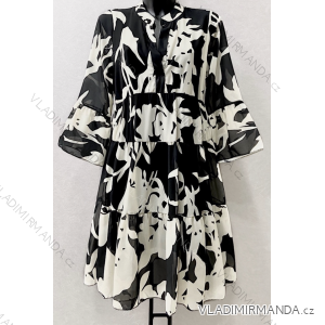 Women's Long Chiffon Short Sleeve Dress (S/M ONE SIZE) ITALIAN FASHION IMWGS231048