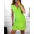 Women's short summer icecool sleeveless dress (S/M ONE SIZE) ITALIAN FASHION IMM23177 S/M black