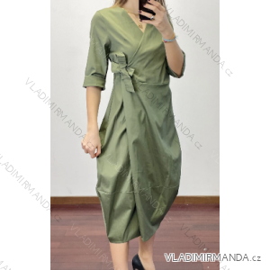 Women's 3/4 Long Sleeve Long Dress (S/M ONE SIZE) ITALIAN FASHION IMPDY23LS19303