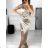 Šaty letní na ramínka dámské (S/M ONE SIZE) ITALSKÁ MÓDA IMPBB22B21841 white S / M