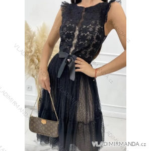 Women's Elegant Sleeveless Dress (S/M ONE SIZE) ITALIAN FASHION IMPDY23YX9665