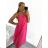 Women's strapless summer dress (S/M/L ONE SIZE) ITALIAN FASHION IM423280/DR M/L pink