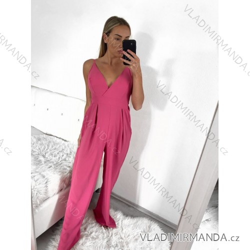 Women's long strapless jumpsuit (S/M ONE SIZE) ITALIAN FASHION IMPCF2312660/DU S/M pink