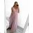 Women's Sleeveless Long Party Dress (S/M ONE SIZE) ITALIAN FASHION IMPBB22 IMPBB225009kt/DRU S/M neon pink