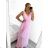 Women's Sleeveless Long Party Dress (S/M ONE SIZE) ITALIAN FASHION IMPBB22 IMPBB225009kt/DRU S/M neon pink