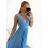 Women's Sleeveless Long Party Dress (S/M ONE SIZE) ITALIAN FASHION IMPBB22 IMPBB225009kt/DRU S/M neon pink