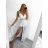 Šaty letní na ramínka dámské (S/M ONE SIZE) ITALSKÁ MÓDA IMPBB22B21841 S/M white