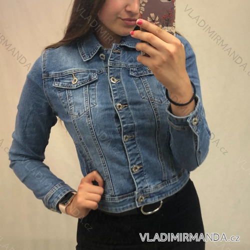 Women's oversized denim jacket (XL-6XL) M.SARA MSR23AM2216-4