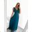 Women's Long Casual Elegant Sleeveless Dress (S/M ONE SIZE) ITALIAN FASHION IMPSH233584/DU khaki