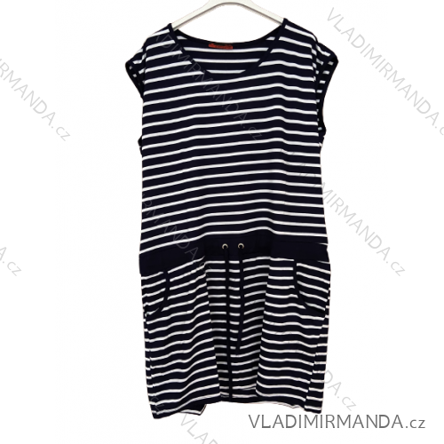 Summer short sleeve summer dress stripe (xl / 2xl - 2xl / 3xl) ITALIAN FASHION IM6201681 2XL/3XL blue-white stripe