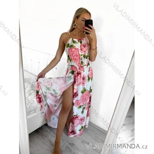 Women's Long Chiffon Short Sleeve Dress (S/M ONE SIZE) ITALIAN FASHION IMWGS231048