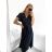 Women's Long Summer Sleeveless Dress (S/M ONE SIZE) ITALIAN FASHION IMPLM22OMBRE S/M black