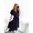 Women's Long Summer Sleeveless Dress (S/M ONE SIZE) ITALIAN FASHION IMPLM22OMBRE S/M black