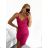 Women's Long Chiffon Short Sleeve Dress (S/M ONE SIZE) ITALIAN FASHION IMWGS231048 S/M oranžová