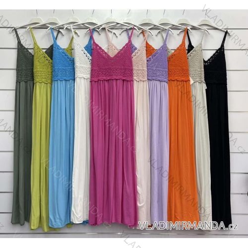 Women's Long Chiffon Short Sleeve Dress (S/M ONE SIZE) ITALIAN FASHION IMWGS231048