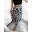 Women's Elegant Belt Long Sleeve Dress (S/M ONE SIZE) ITALIAN FASHION IMM23UN6139 S/M Black and white