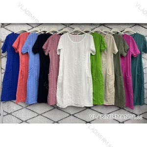 Women's Long Chiffon Short Sleeve Dress (S/M ONE SIZE) ITALIAN FASHION IMWGS231048