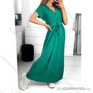 Women's Long Summer Short Sleeve Dress (S/M ONE SIZE) ITALIAN FASHION IM323111