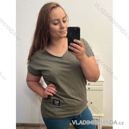 Women's Plus Size Short Sleeve Tunic (2XL/3XL/4XL ONE SIZE) ITALIAN FASHION IMC23258