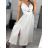 Satin Women's Long Summer Strapless Dress (S / M / L ONE SIZE) ITALIAN FASHION IMM22694 S/M black