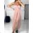 Satin Women's Long Summer Strapless Dress (S / M / L ONE SIZE) ITALIAN FASHION IMM22694 S/M white
