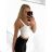 Croptop letní na ramínka dámský (S/M ONE SIZE) ITALSKÁ MÓDA IMPLS2321621 S/M white