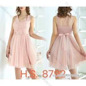 Šaty elegantní krátké bez rukávu společenské dámské (S/M ONE SIZE) ITALSKÁ MÓDA IMM22Q52233