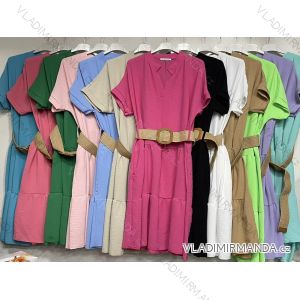 Women's Long Chiffon Short Sleeve Dress (S/M ONE SIZE) ITALIAN FASHION IMWGS231048