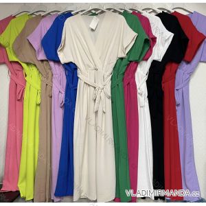 Women's Long Chiffon Short Sleeve Dress (S/M ONE SIZE) ITALIAN FASHION IMWGS231048