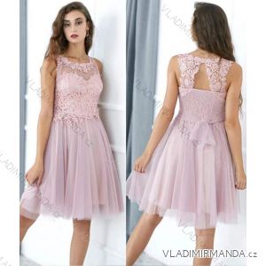Šaty elegantní krátké bez rukávu společenské dámské (S/M ONE SIZE) ITALSKÁ MÓDA IMM22Q52233