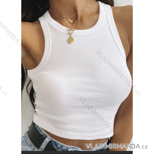 Women's Sleeveless Crop Top (S/M ONE SIZE) ITALIAN FASHION IMPBB23W2027