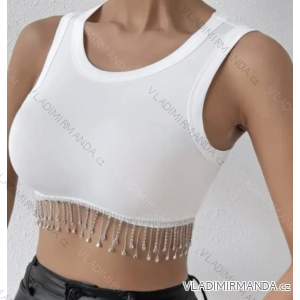 Women's Sleeveless Crop Top (S/M ONE SIZE) ITALIAN FASHION IMPBB23C27271