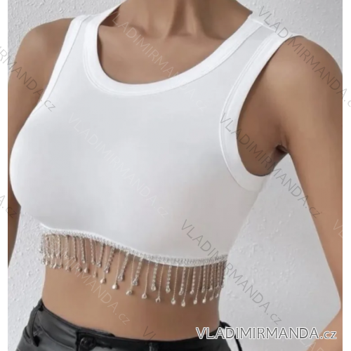 Women's Sleeveless Crop Top (S/M ONE SIZE) ITALIAN FASHION IMPBB24C27271