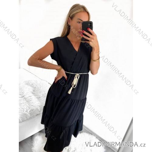 Šaty riflové dlouhé košilové dámské (uni sl) ITALIAN Fashion IM3181746 S/M black