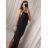 Women's Long Flared Dress Carmen Shoulders (S / M ONE SIZE) ITALIAN FASHION IMWA221622