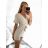 Women's short summer short sleeve overall (S/M ONE SIZE) ITALIAN FASHION IMM23M13226/DU S/M beige