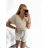 Women's short summer short sleeve overall (S/M ONE SIZE) ITALIAN FASHION IMM23M13226/DU S/M beige