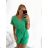 Women's short summer short sleeve overall (S/M ONE SIZE) ITALIAN FASHION IMM23M13226/DU S/M beige