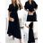 Women's Long Chiffon Short Sleeve Dress (S/M ONE SIZE) ITALIAN FASHION IMWGM23456