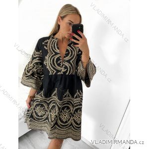 Women's Long Sleeve Summer Shirt Dress (S/M/L/XL ONE SIZE) ITALIAN FASHION IMF23DR3047