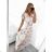 Women's Long Chiffon Short Sleeve Dress (S/M ONE SIZE) ITALIAN FASHION IMWGS231048
