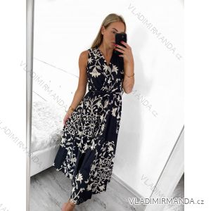 Women's Long Sleeveless Summer Dress (S/M ONE SIZE) ITALIAN FASHION IMF2317719