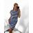 Dress short sleeve long summer strip womens (uni sl) ITALIAN MODA IM718227
