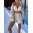 Women's Summer Shirt, Top and Shorts Set (S/M ONE SIZE) ITALIAN FASHION IMWGB232313